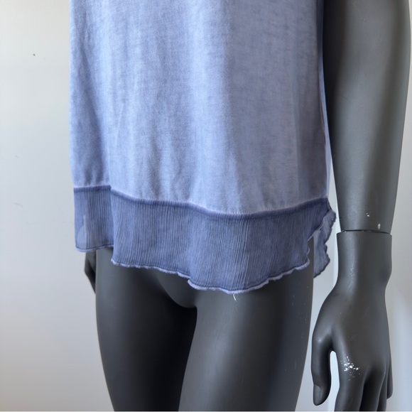 Dantelle Lavender Layered Hem T-Shirt Top Rayon Blend Turkey M - Picture 3 of 7